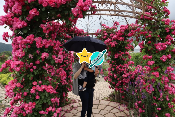 大石公園のバラのアーチ